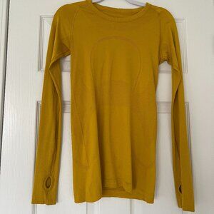 Lululemon Swift Tech Long-Sleeve, Yellow. Size 6